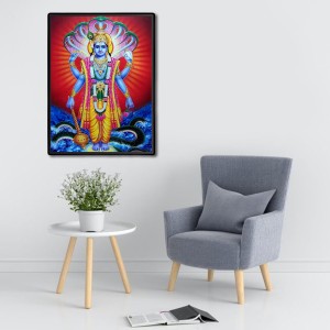 Vishnu Laminated Photo - 5x7 Inches, Divine Blessings for Home & Office and Temple Decoration Vishnu Laminated Photo - 5x7 Inches, Divine Blessings for Home & Office and Temple Decoration