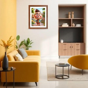 AI Funny Cute Boy Art Picture for Kids - 18x22 inches, Brown Color - Perfect Wall Decor for Children's Room AI Funny Cute Boy Art Picture for Kids - 18x22 inches, Brown Color - Perfect Wall Decor for Children's Room