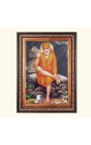Sri Sai Baba Color Photo 10x14 Inch - Vibrant Religious Wall Art for Home or Office Decor.