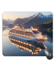 Customized Luxurious Cruise Picture Sublimation Mouse Pad | 8 X 7.5 Inch | Smooth Cloth Surface | Non-Slip Rubber Base | Personalized Mousepad for Laptop & Desktop (F17165)