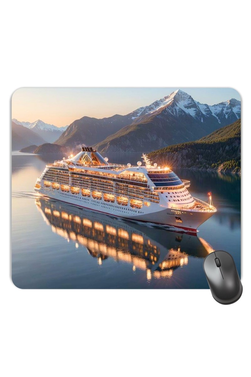 Customized Luxurious Cruise Picture Sublimation Mouse Pad | 8 X 7.5 Inch | Smooth Cloth Surface | Non-Slip Rubber Base | Personalized Mousepad for Laptop & Desktop (F17165)