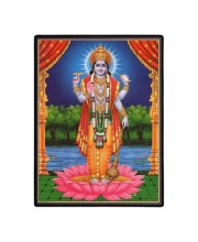 Lord Vishnu Laminated Photo - 9x11 Inches, Divine Blessings for Home & Office and Temple Decoration