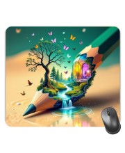 Customized Beautiful Art View Picture Sublimation Mouse Pad | 8 X 7.5 Inch | Smooth Cloth Surface | Non-Slip Rubber Base | Personalized Mousepad for Laptop & Desktop (F17430)