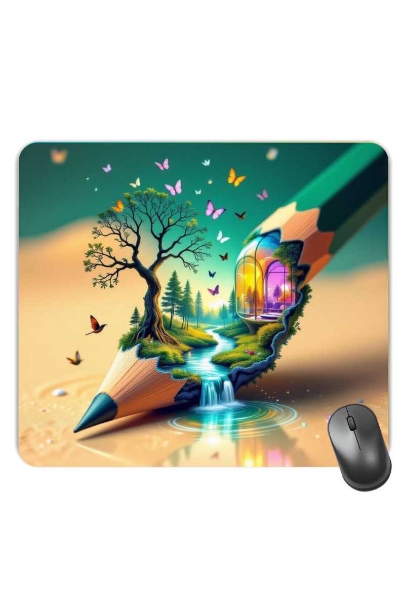 Customized Beautiful Art View Picture Sublimation Mouse Pad | 8 X 7.5 Inch | Smooth Cloth Surface | Non-Slip Rubber Base | Personalized Mousepad for Laptop & Desktop (F17430)