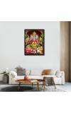 Satyanarayana Laminated Photo - 5x7 Inches, Divine Blessings for Home & Office and Temple Decoration