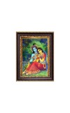 Sri Radha And Sri Krishna Digital Print Photo 6.7x8.7 inches - Vibrant Religious Wall Art for Home or Office Decor.