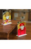 Sai Baba Acrylic T-Style Photo Stand - 7x9 Inches, Compact and Stylish Spiritual Display, easily change 2 photos (Pack of 1)