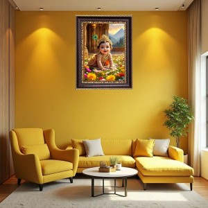Baby Krishna Digital Print Photo 6.7x8.7 inches (I6108) - Vibrant Religious Wall Art for Home or Office Decor. Baby Krishna Digital Print Photo 6.7x8.7 inches (I6108) - Vibrant Religious Wall Art for Home or Office Decor.
