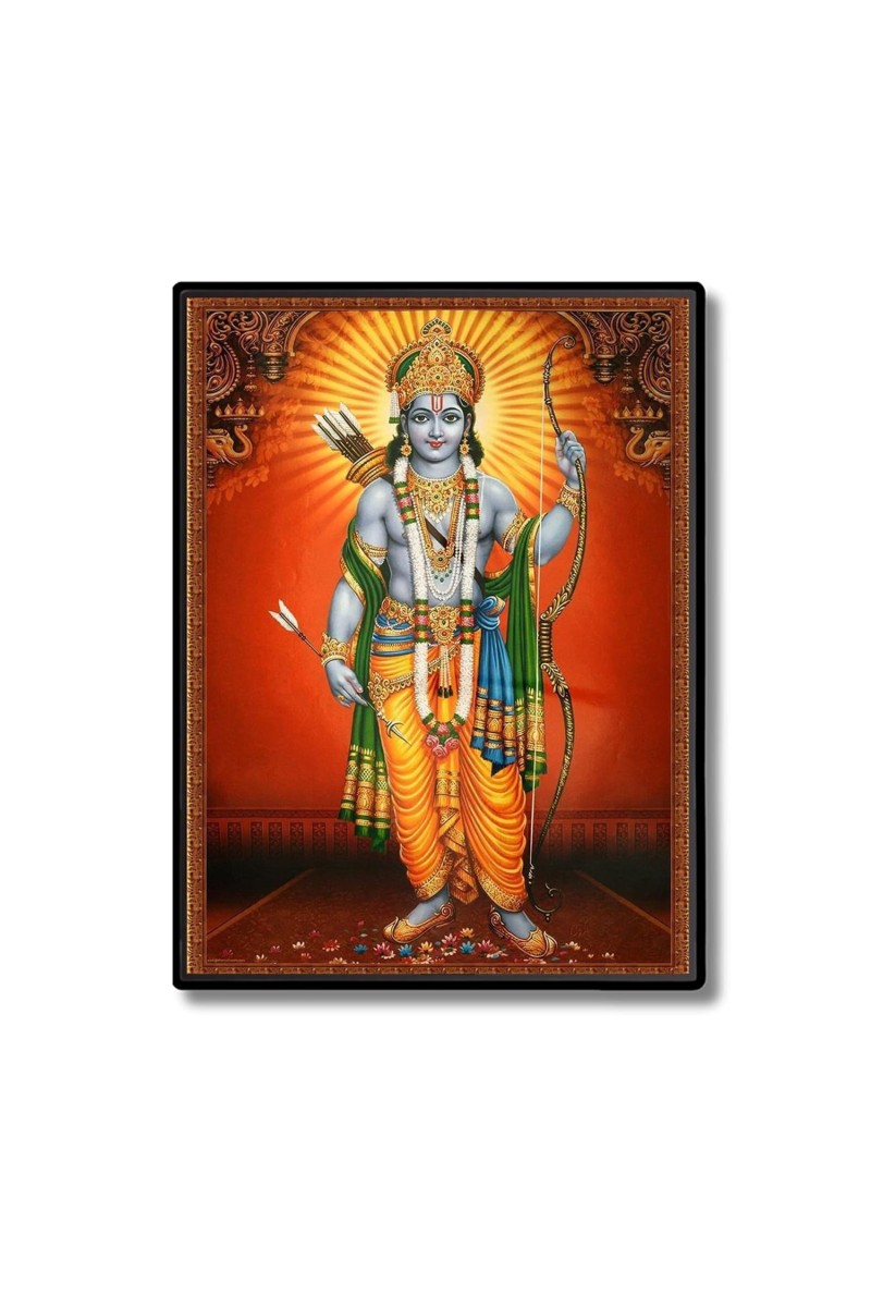 Ram Laminated Photo - 11x13 Inches, Divine Blessings for Home & Office and Temple Decoration