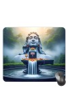 Customized Lord Shiva Picture Sublimation Mouse Pad | 8 X 7.5 Inch | Smooth Cloth Surface | Non-Slip Rubber Base | Personalized Mousepad for Laptop & Desktop (F17014)