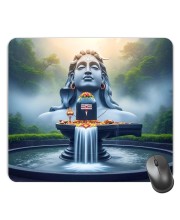 Customized Lord Shiva Picture Sublimation Mouse Pad | 8 X 7.5 Inch | Smooth Cloth Surface | Non-Slip Rubber Base | Personalized Mousepad for Laptop & Desktop (F17014)