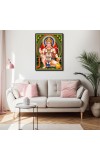 Sri Hanuman Laminated Photo - 9x11 Inches, Divine Blessings for Home & Office and Temple Decoration