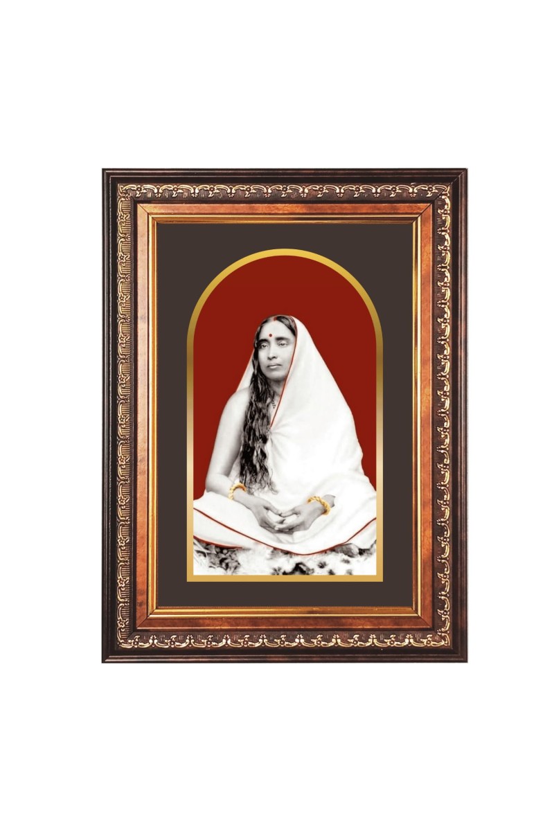 Sri Maa Sarada Devi Color Photo 10x14 Inch - Vibrant Religious Wall Art for Home or Office Decor.