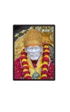 Sai Baba Laminated Photo - 5x7 Inches, Divine Blessings for Home & Office and Temple Decoration