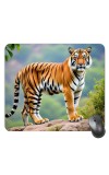 Customized Wild Tiger Picture Sublimation Mouse Pad | 8 X 7.5 Inch | Smooth Cloth Surface | Non-Slip Rubber Base | Personalized Mousepad for Laptop & Desktop (F17051)