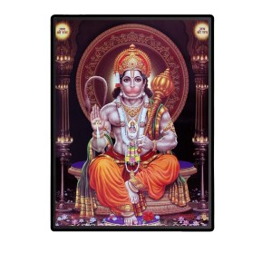 Hanuman Laminated Photo - 5x7 Inches, Divine Blessings for Home & Office and Temple Decoration