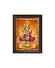Maa Lakshmi Digital Print Photo 6.7x8.7 inches - Vibrant Religious Wall Art for Home or Office Decor.