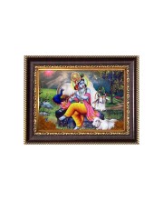 Sri Krisna Digital Print Photo 6.7x8.7 inches - Vibrant Religious Wall Art for Home, Office and Temple Decor.