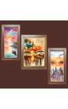 3-Pack Natureâ€™s Mirror Photo Frames - 2 Pieces 6x13 Inch & 1 Piece 10x13 Inch - Rustic Wall Art for Home & Office Decor - Botanical Wall Hanging for Living Room, Bedroom, or Workspace