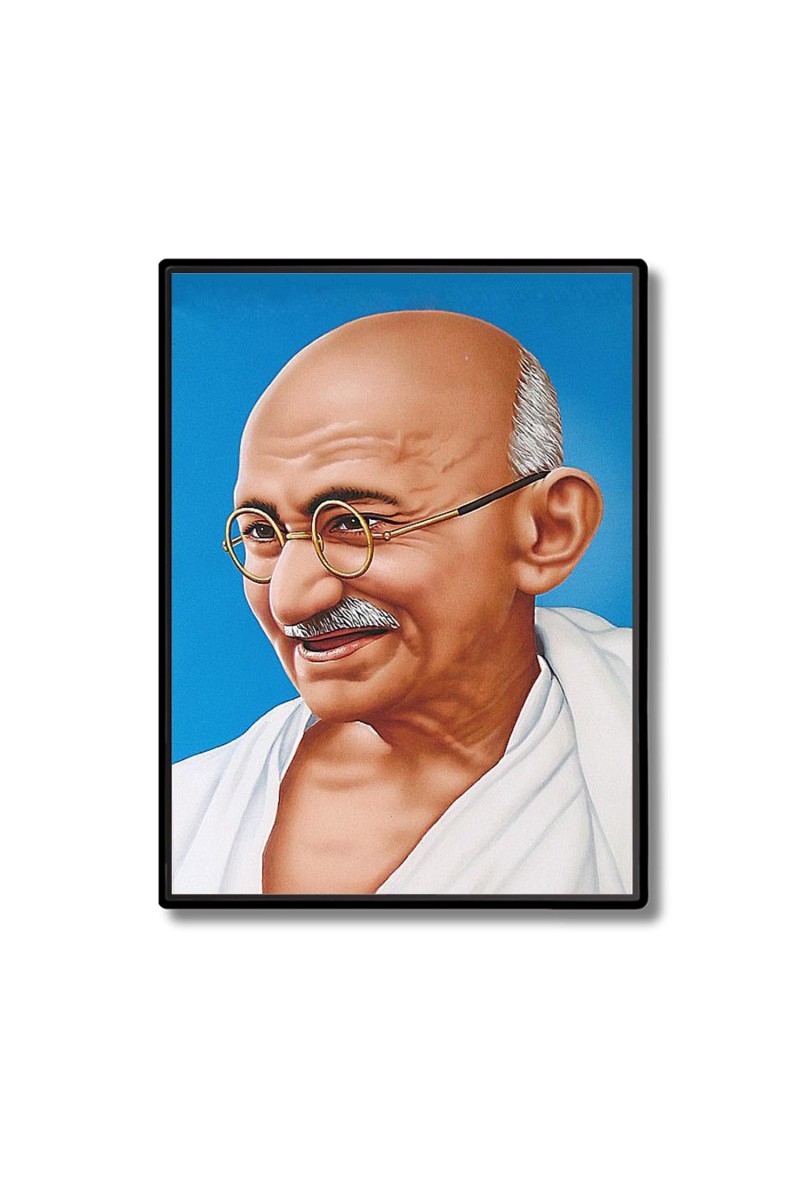 Mahatma Gandhi Laminated Photo - 5x7 Inches, Divine Blessings for Home & Office and Temple Decoration