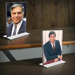 Sri Ratan Tata Acrylic T-Style Photo Stand - 5x7 Inches, Compact and Stylish Spiritual Display, easily change 2 photos (Pack of 1) Sri Ratan Tata Acrylic T-Style Photo Stand - 5x7 Inches, Compact and Stylish Spiritual Display, easily change 2 photos (Pack of 1)