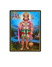 Hanuman Laminated Photo - 5x7 Inches, Divine Blessings for Home & Office and Temple Decoration