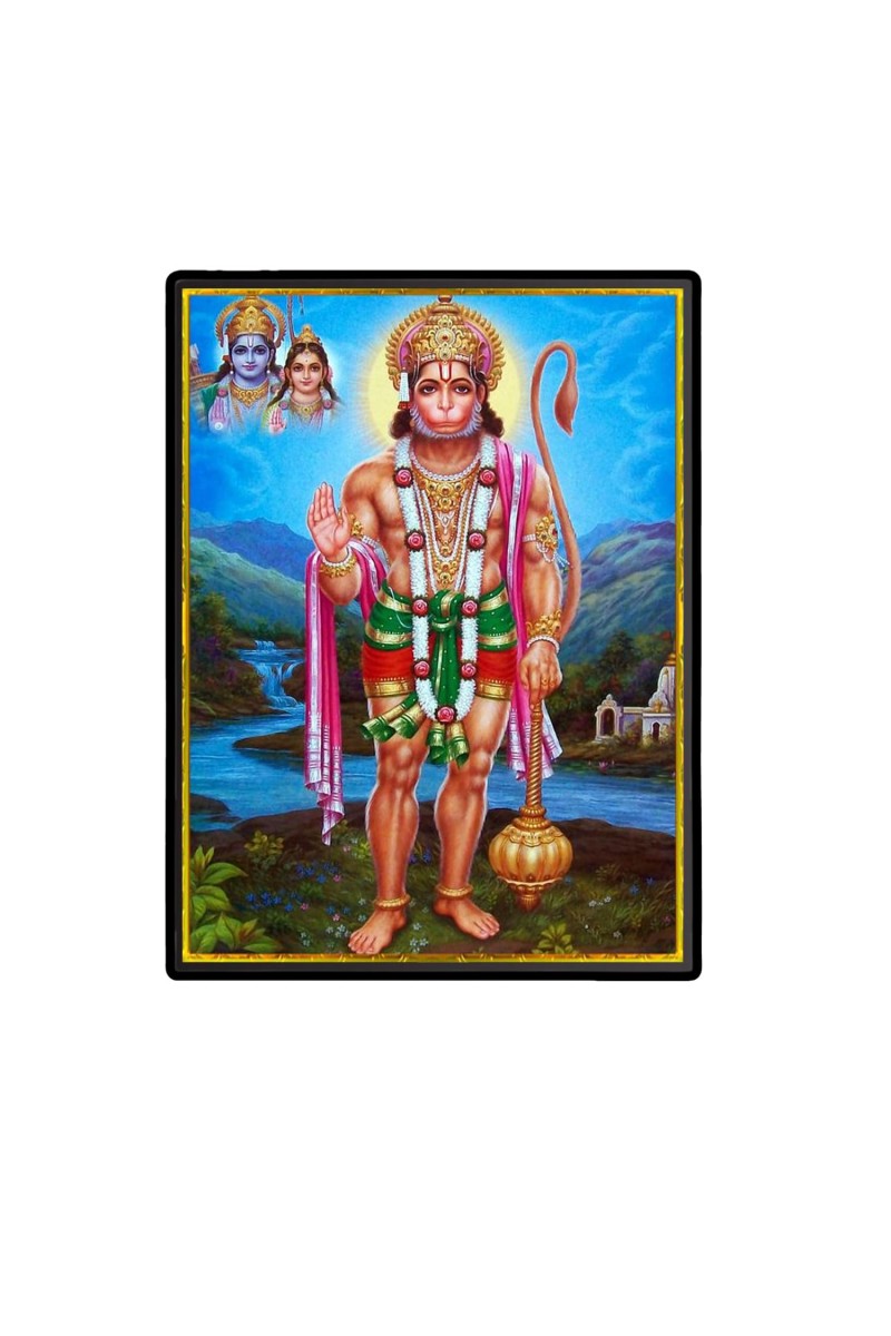 Hanuman Laminated Photo - 5x7 Inches, Divine Blessings for Home & Office and Temple Decoration