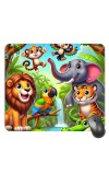 Customized Cartoon Animals Picture Sublimation Mouse Pad | 8 X 7.5 Inch | Smooth Cloth Surface | Non-Slip Rubber Base | Personalized Mousepad for Laptop & Desktop (F17404)