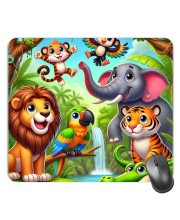 Customized Cartoon Animals Picture Sublimation Mouse Pad | 8 X 7.5 Inch | Smooth Cloth Surface | Non-Slip Rubber Base | Personalized Mousepad for Laptop & Desktop (F17404)