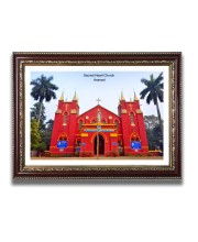 Sacred Heart Church Church Photo Frame, 10x14 Inches Beautiful Elegant Framed Wall Art of Iconic Cathedral