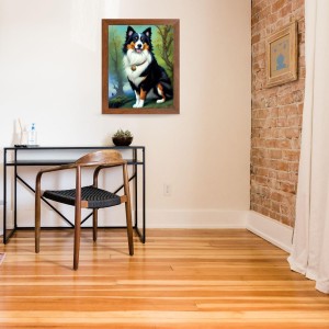 AI Funny Cute Dog Art Picture for Kids - 16x20 inches, Brown Color - Perfect Wall Decor for Children's Room