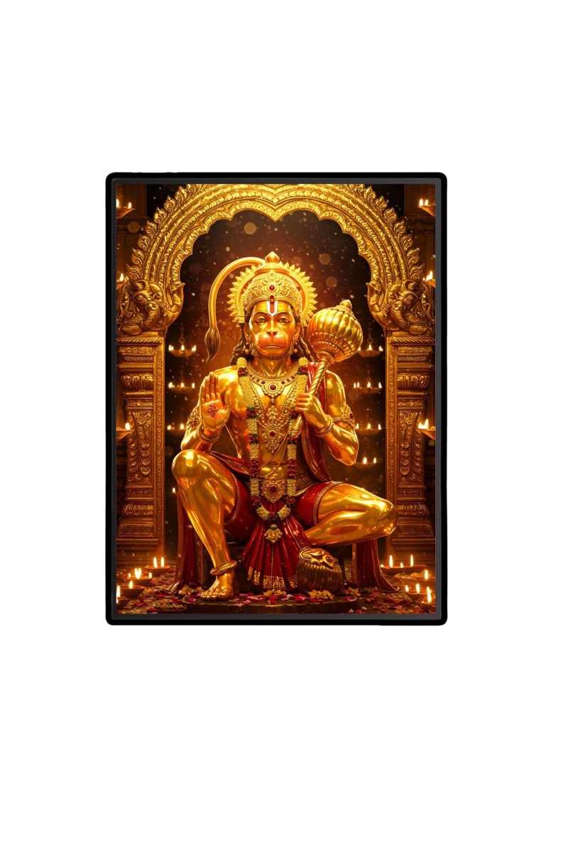Hanuman Laminated Photo - 5x7 Inches, Divine Blessings for Home & Office and Temple Decoration