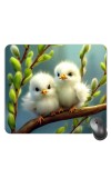 Customized Cute Chicks Picture Sublimation Mouse Pad | 8 X 7.5 Inch | Smooth Cloth Surface | Non-Slip Rubber Base | Personalized Mousepad for Laptop & Desktop (F17439)