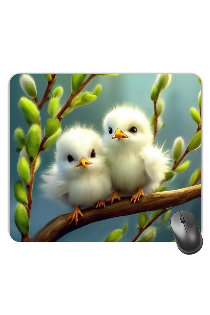 Customized Cute Chicks Picture Sublimation Mouse Pad | 8 X 7.5 Inch | Smooth Cloth Surface | Non-Slip Rubber Base | Personalized Mousepad for Laptop & Desktop (F17439)