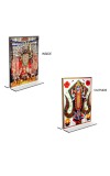 Debi Kali & Dakshineswar Kali Acrylic T-Style Photo Stand - 9x11 Inches, Compact and Stylish Spiritual Display, easily change 2 photos (Pack of 1)