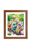 AI Funny Cute Cat Art Picture for Kids - 10x14 inches, Brown Color - Perfect Wall Decor for Children's Room