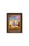 Sri A. C. Bhaktivedanta Swami Prabhupada Digital Print Photo 6.7x8.7 inches - Vibrant Religious Wall Art for Home, Office and Temple Decor.
