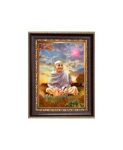Sri A. C. Bhaktivedanta Swami Prabhupada Digital Print Photo 6.7x8.7 inches - Vibrant Religious Wall Art for Home, Office and Temple Decor.