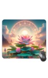 Customized Beautiful Lotus Picture Sublimation Mouse Pad | 8 X 7.5 Inch | Smooth Cloth Surface | Non-Slip Rubber Base | Personalized Mousepad for Laptop & Desktop (F17255)