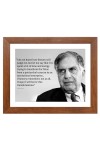 Shree Ratan Naval Tata & Famous Quote Brown Frame, 16x20InchesInspirational Wall Art for Office, Home DecorIdeal Spiritual Gift