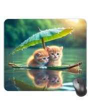 Customized Cute Cats Picture Sublimation Mouse Pad | 8 X 7.5 Inch | Smooth Cloth Surface | Non-Slip Rubber Base | Personalized Mousepad for Laptop & Desktop (F17049)