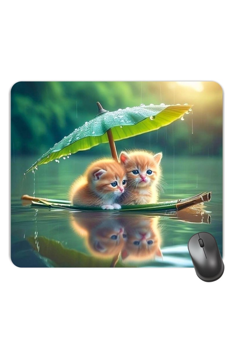 Customized Cute Cats Picture Sublimation Mouse Pad | 8 X 7.5 Inch | Smooth Cloth Surface | Non-Slip Rubber Base | Personalized Mousepad for Laptop & Desktop (F17049)