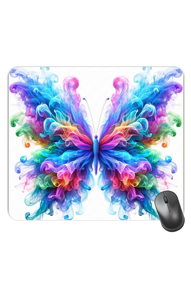 Customized Beautiful Butterfly Picture Sublimation Mouse Pad | 8 X 7.5 Inch | Smooth Cloth Surface | Non-Slip Rubber Base | Personalized Mousepad for Laptop & Desktop (F17154)
