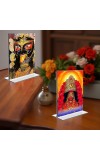Debi Kali Acrylic T-Style Photo Stand - 5x7 Inches, Compact and Stylish Spiritual Display, easily change 2 photos (Pack of 1)