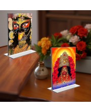 Debi Kali Acrylic T-Style Photo Stand - 9x11 Inches, Compact and Stylish Spiritual Display, easily change 2 photos (Pack of 1)
