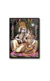 Sri Radha Krishna Laminated Photo (7x9 Inches Without glass) Divine Blessings for Table and Walls,Home & Office and Temple Decoration