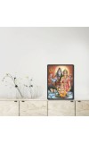 Shiva Family Laminated Photo - 5x7 Inches, Divine Blessings for Home & Office and Temple Decoration