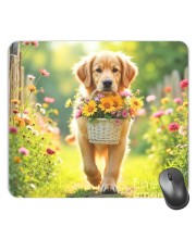 Customized Cute Dog Picture Sublimation Mouse Pad | 8 X 7.5 Inch | Smooth Cloth Surface | Non-Slip Rubber Base | Personalized Mousepad for Laptop & Desktop (F17331)