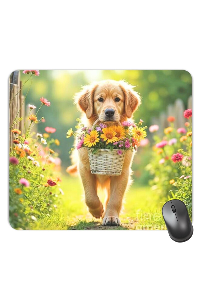 Customized Cute Dog Picture Sublimation Mouse Pad | 8 X 7.5 Inch | Smooth Cloth Surface | Non-Slip Rubber Base | Personalized Mousepad for Laptop & Desktop (F17331)