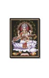 Saraswati Laminated Photo - 5x7 Inches, Divine Blessings for Home & Office and Temple Decoration